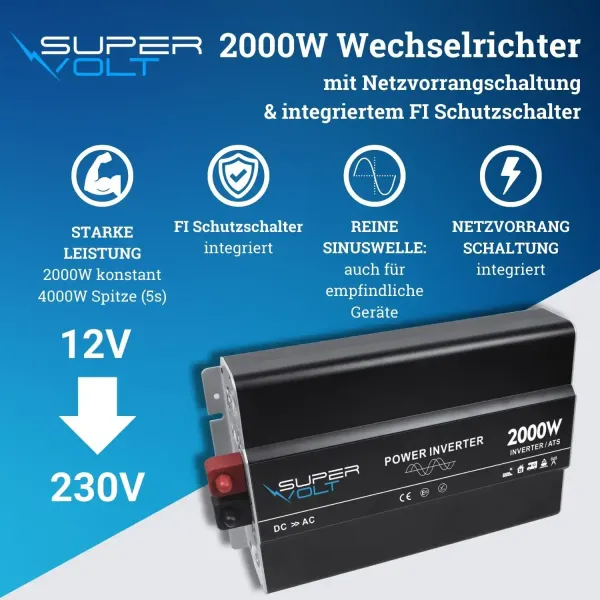 12V 2000W Wechselrichter