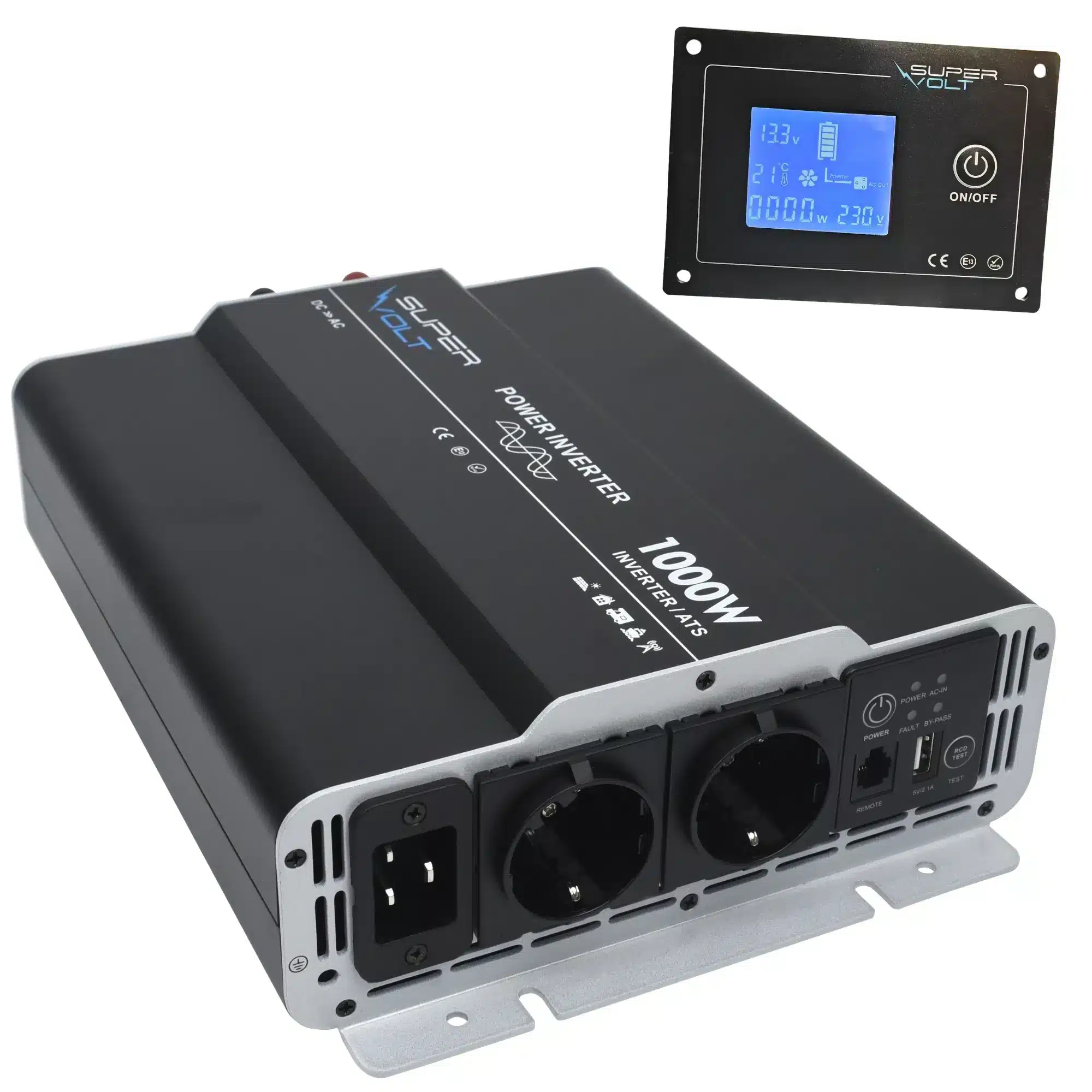 Supervolt 1000W Wechselrichter FI