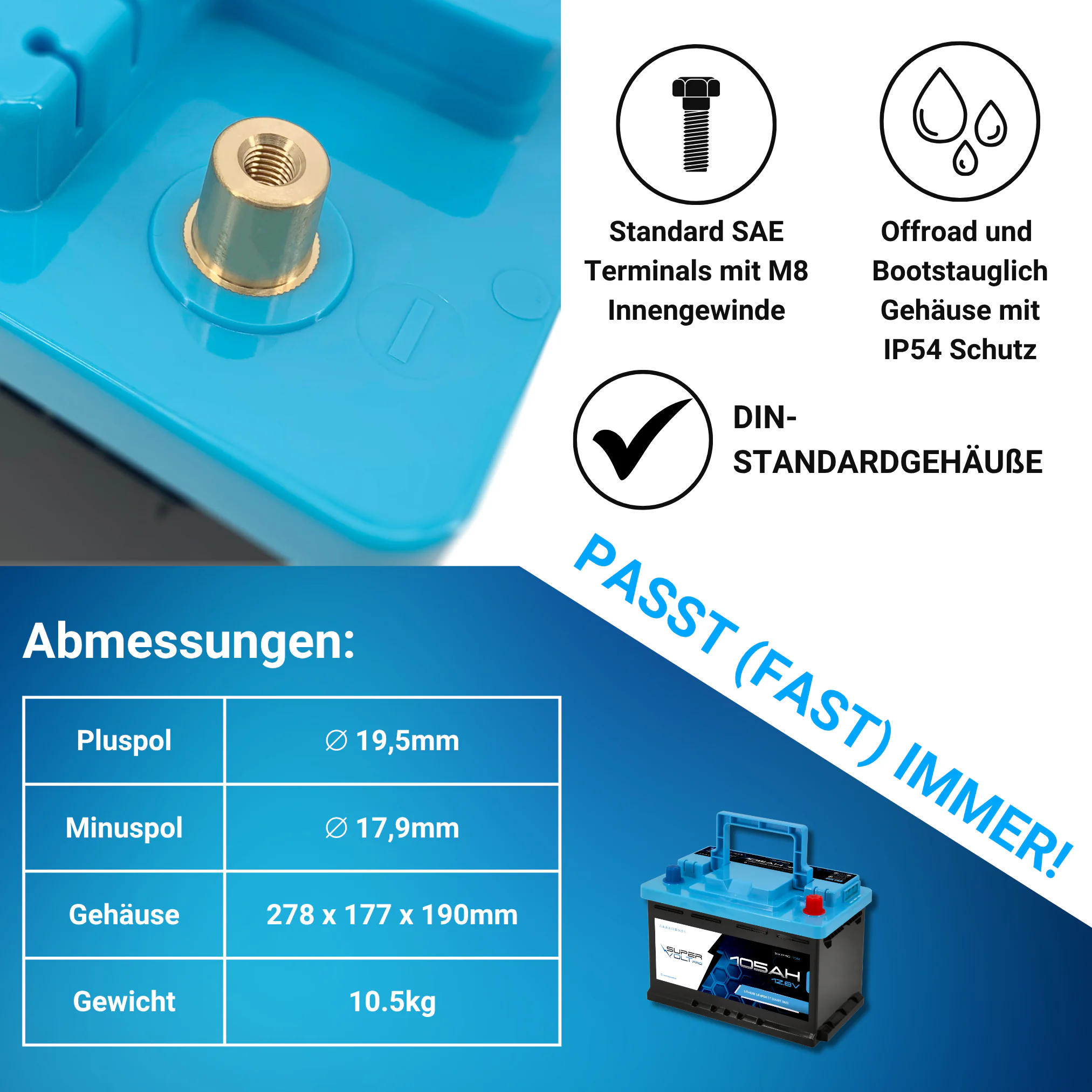 1_SX-105-Supervolt-12.8V-105-Ah-LiFePO4-Bluetooth-Heizung-Hauptbild-DIN-Gehaeuse