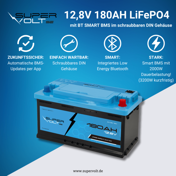1_SX-SE-180-Supervolt-12.8V-180-Ah-LiFePO4-Bluetooth-Hautbild-Wichtigste-Funktionen