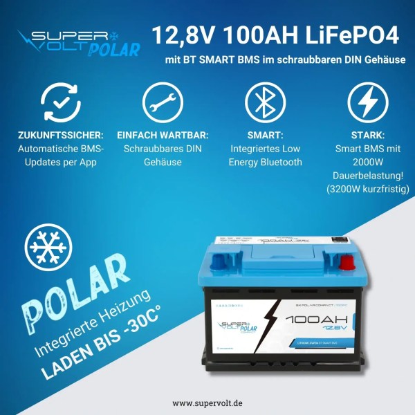 2_SX-POLAR-compact-100-Supervolt-12.8V-100-Ah-LiFePO4-Bluetooth-Heizung-Hautbild-Wichtigste-Funktionen